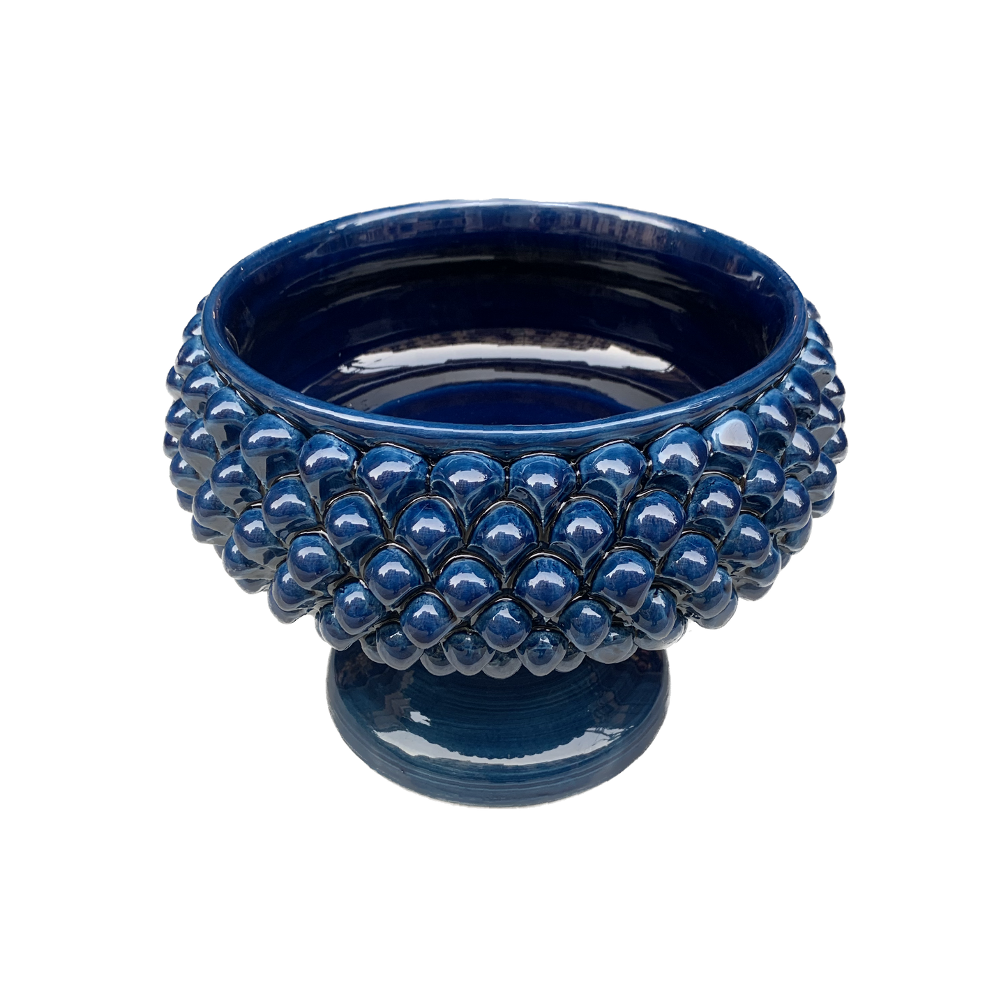 Centrotavola Alzata Giro Pigna Blu Antico