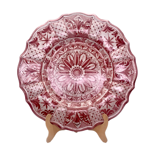 Piatto Barocco Caltagirone Bordeaux