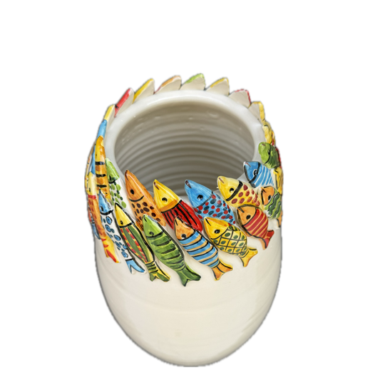 Vaso da tavolo pesci