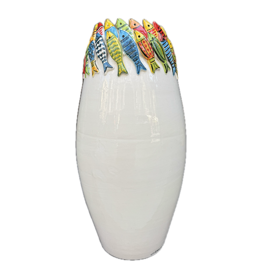 Vaso da tavolo pesci