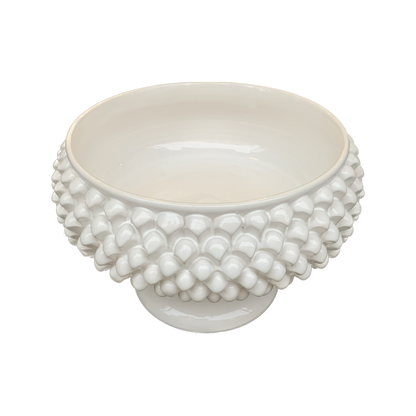 White Pine Cone Round Stand Centerpiece
