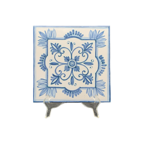 Caltagirone Brick White/Blue