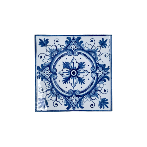 Caltagirone Brick White/Blue