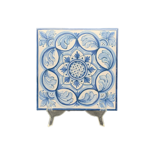 Caltagirone Brick White/Blue