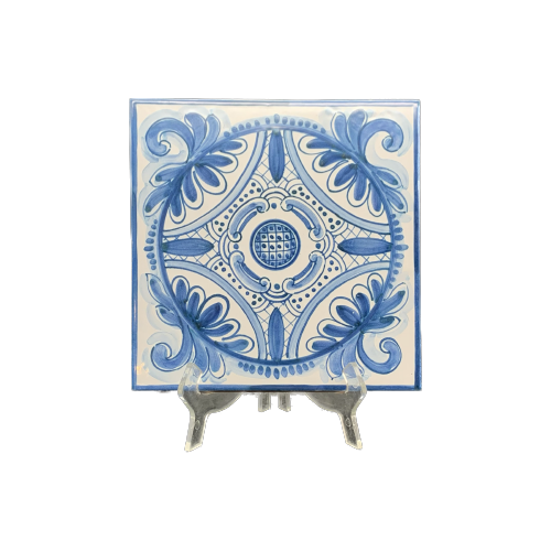 Caltagirone Brick White/Blue