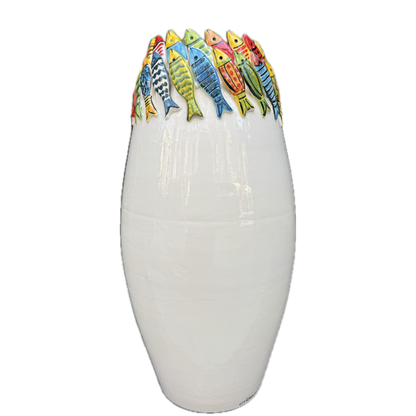 Vaso da tavolo pesci